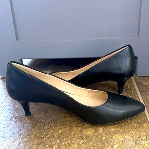 Cole Haan kitten heel black leather